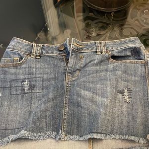 Blue jean mini skirt